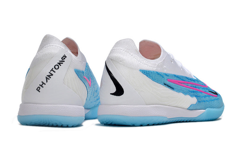 CHUTEIRA NIKE PHANTOM GX ELITE FUTSAL "BLAST" - AZUL E BRANCA