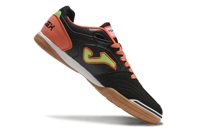 CHUTEIRA JOMA TOP FLEX FUTSAL - PRETA E LARANJA