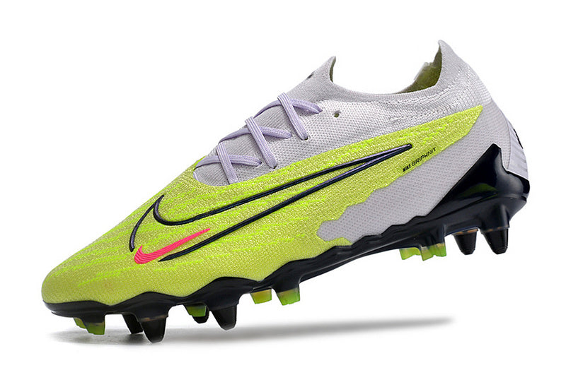 CHUTEIRA NIKE GX ELITE TRAVA MISTA FIXA - BRANCA E AMARELA