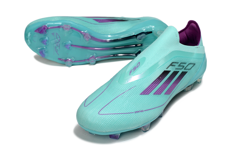 ADIDAS F50 LACELESS ELITE CAMPO - CIANO E ROXA