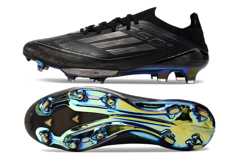 CHUTEIRA ADIDAS F50.1 LIGHTSTRIKE PRO ELITE CAMPO "DARK SPARK" - PRETA