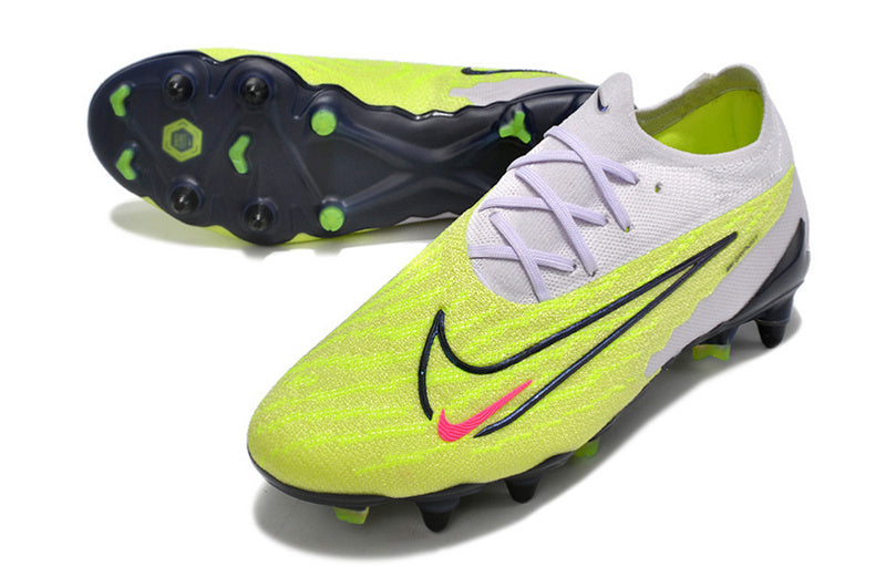 CHUTEIRA NIKE GX ELITE TRAVA MISTA FIXA - BRANCA E AMARELA