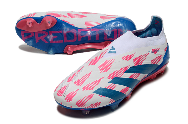 ADIDAS PREDATOR 24 LACELESS ELITE CAMPO "REEMERGENCE" - BRANCA E ROSA