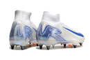 CHUTEIRA NIKE AIR ZOOM MERCURIAL SUPERFLY 10 ELITE TRAVA MISTA "BLUEPRINT" - BRANCA E AZUL