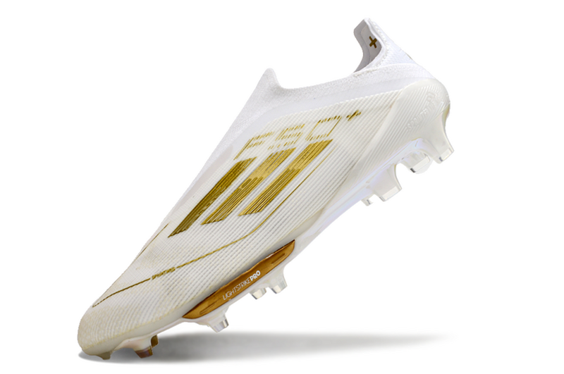 CHUTEIRA ADIDAS F50 LACELESS LIGHTSTRIKE PRO ELITE CAMPO "DAY SPARK" – BRANCA