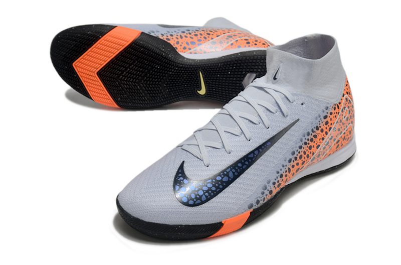 CHUTEIRA NIKE AIR ZOOM MERCURIAL SUPERFLY 10 ELITE FUTSAL "ELECTRIC" -  BRANCA E LARANJA