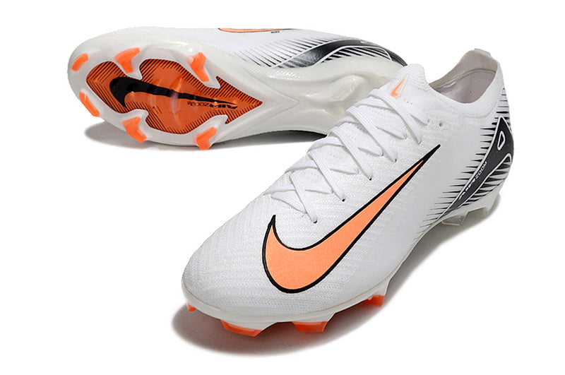 CHUTEIRA NIKE AIR ZOOM MERCURIAL VAPOR 16 ELITE CAMPO - BRANCA E LARANJA