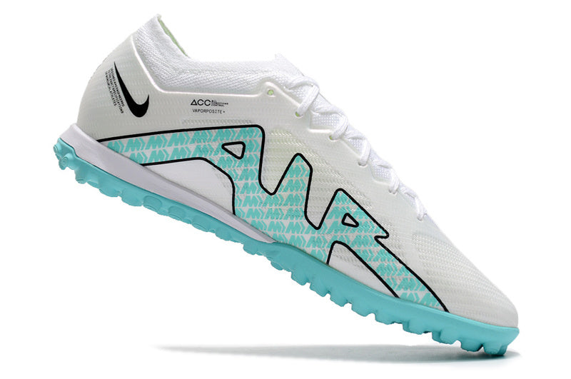 CHUTEIRA NIKE MERCURIAL AIR ZOOM VAPOR 15 ELITE SOCIETY - BRANCA E AZUL