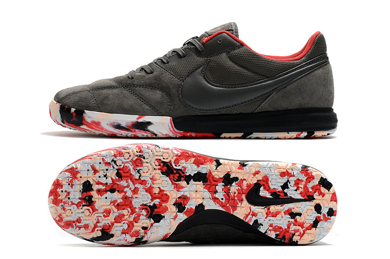 CHUTEIRA NIKE PREMIER II SALA FUTSAL - CINZA E VERMELHA