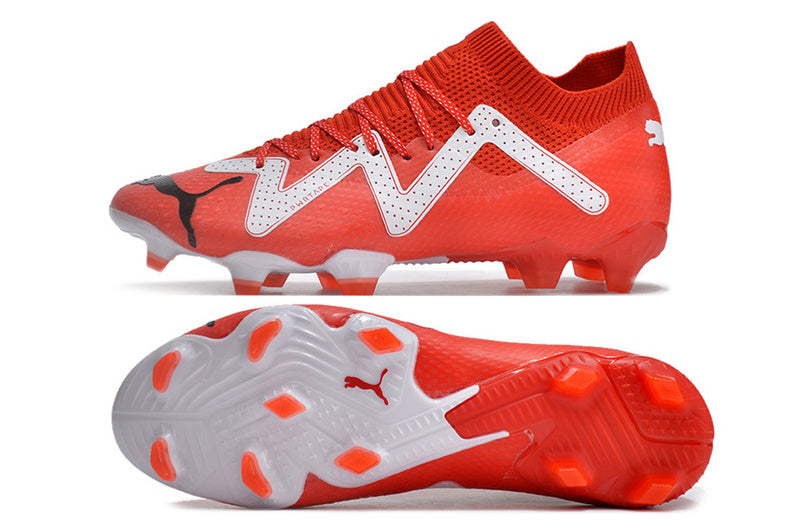 CHUTEIRA PUMA FUTURE ULTIMATE CAMPO - VERMELHA E BRANCA