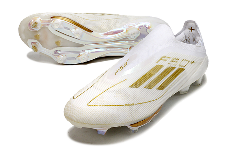 CHUTEIRA ADIDAS F50 LACELESS LIGHTSTRIKE PRO ELITE CAMPO "DAY SPARK" – BRANCA
