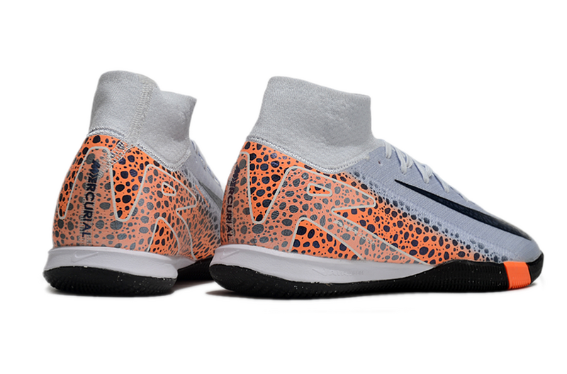 CHUTEIRA NIKE AIR ZOOM MERCURIAL SUPERFLY 10 ELITE FUTSAL "ELECTRIC" -  BRANCA E LARANJA