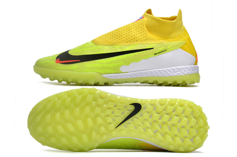 CHUTEIRA NIKE PHANTOM GX DYNAMIC FIT ELITE SOCIETY - AMARELA E VERDE