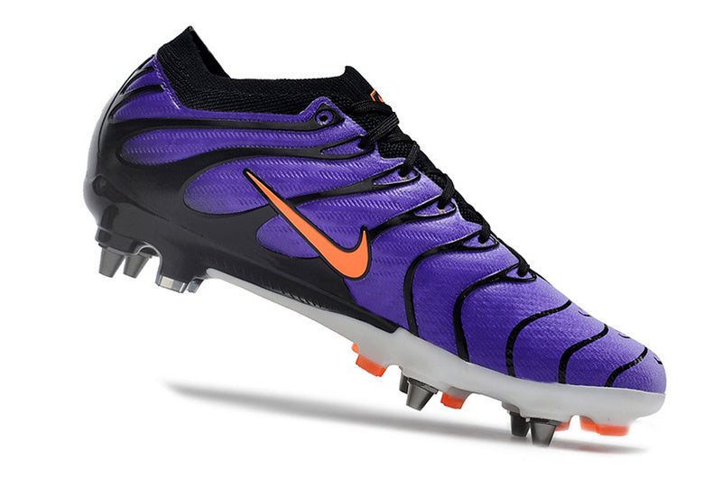 CHUTEIRA NIKE AIR ZOOM MERCURIAL VAPOR 15 ELITE TRAVA MISTA "AIR MAX TN" - ROXA E PRETA