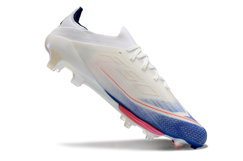CHUTEIRA ADIDAS F50.1 LIGHTSTRIKE PRO ELITE CAMPO "ADVANCEMENT" - BRANCA E COLORIDA