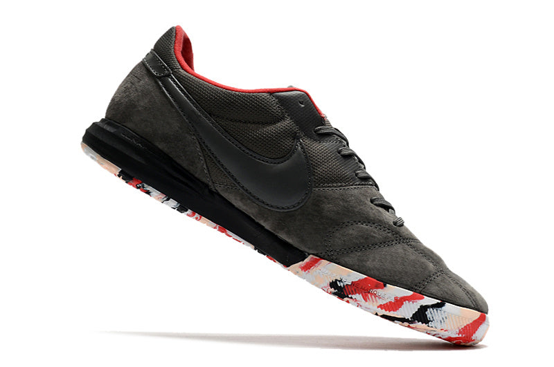 CHUTEIRA NIKE PREMIER II SALA FUTSAL - CINZA E VERMELHA