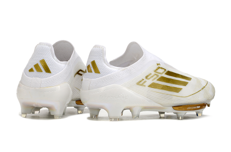 CHUTEIRA ADIDAS F50 LACELESS LIGHTSTRIKE PRO ELITE CAMPO "DAY SPARK" – BRANCA