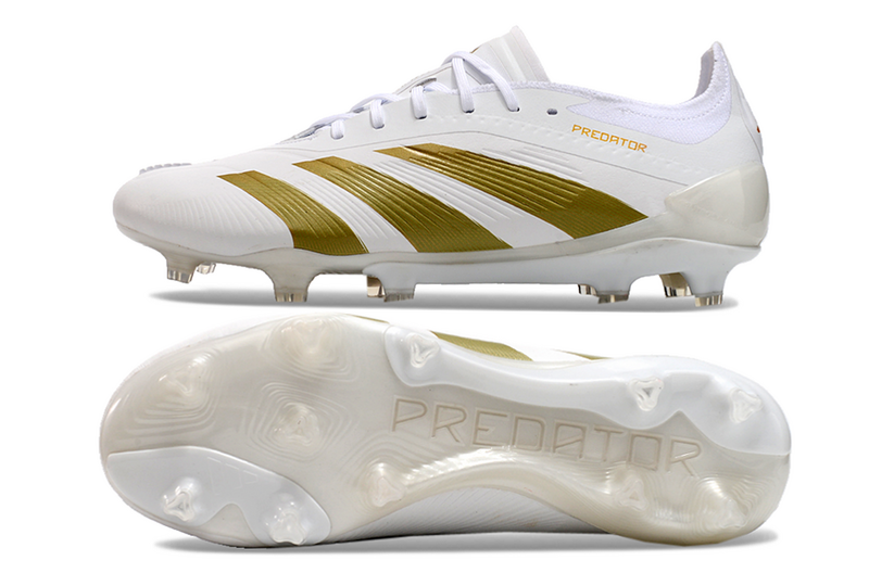 ADIDAS PREDATOR 24 ELITE CAMPO "DAY SPARK" - BRANCA E DOURADA
