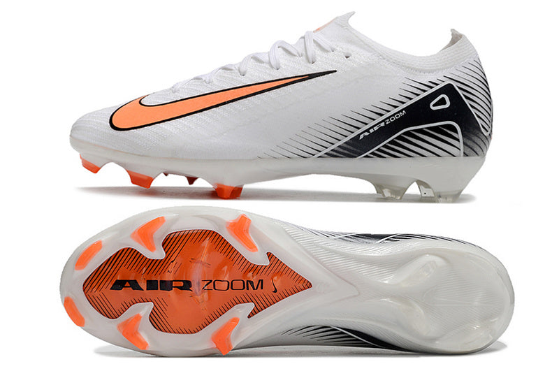 CHUTEIRA NIKE AIR ZOOM MERCURIAL VAPOR 16 ELITE CAMPO - BRANCA E LARANJA