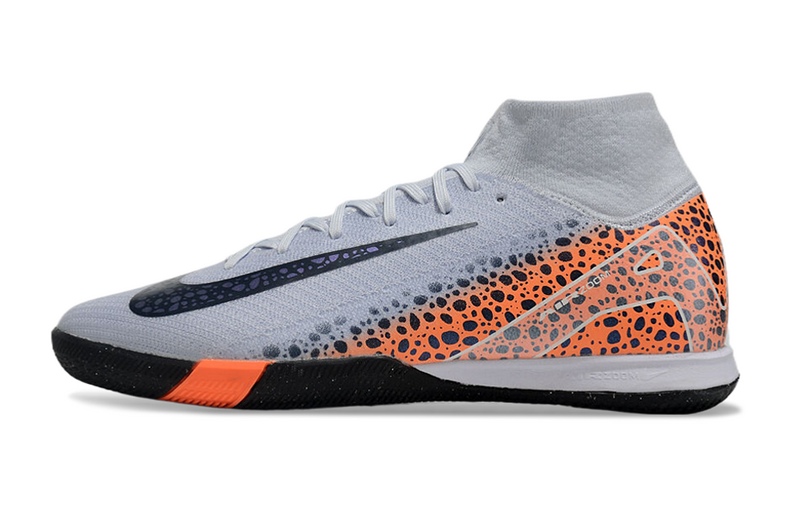 CHUTEIRA NIKE AIR ZOOM MERCURIAL SUPERFLY 10 ELITE FUTSAL "ELECTRIC" -  BRANCA E LARANJA