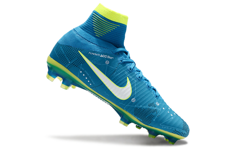 CHUTEIRA NIKE MERCURIAL SUPERFLY 5 ELITE CAMPO - AZUL E VERDE