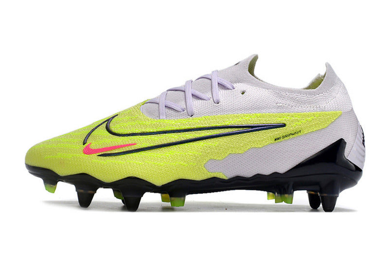 CHUTEIRA NIKE GX ELITE TRAVA MISTA FIXA - BRANCA E AMARELA