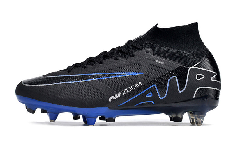 CHUTEIRA NIKE AIR ZOOM MERCURIAL SUPERFLY 9 ELITE TRAVA MISTA FIXA "SHADOW" - PRETA E AZUL