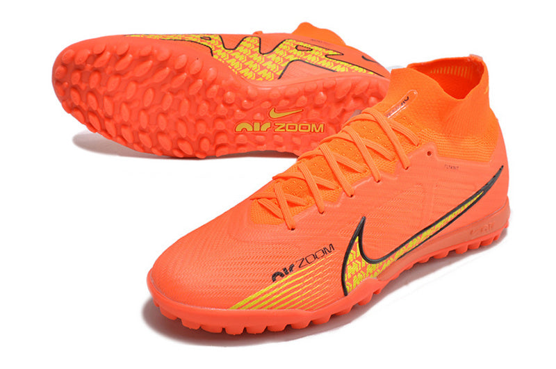 CHUTEIRA NIKE MERCURIAL AIR ZOOM SUPERFLY 9 ELITE SOCIETY - LARANJA