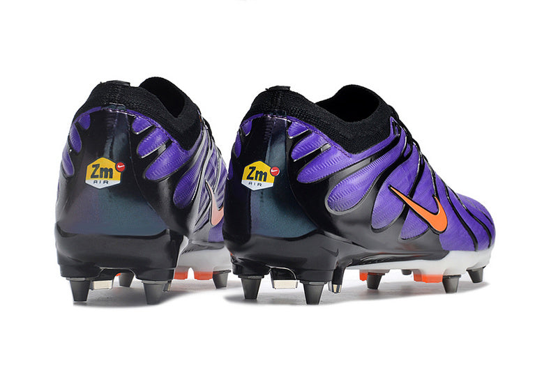 CHUTEIRA NIKE AIR ZOOM MERCURIAL VAPOR 15 ELITE TRAVA MISTA "AIR MAX TN" - ROXA E PRETA