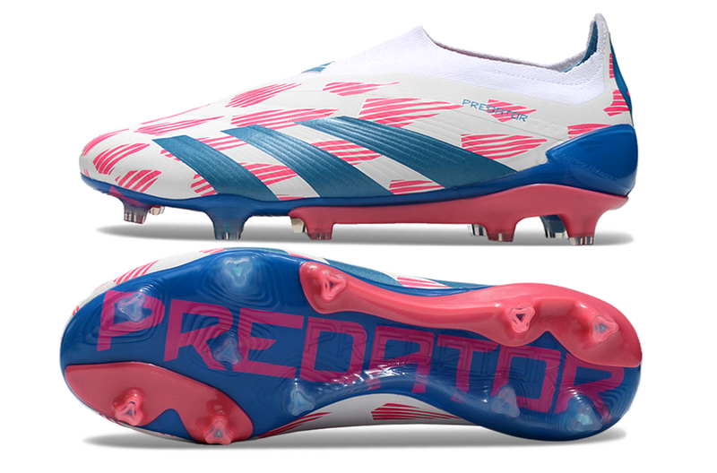 ADIDAS PREDATOR 24 LACELESS ELITE CAMPO "REEMERGENCE" - BRANCA E ROSA
