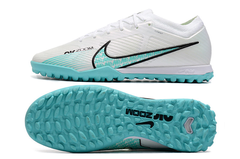 CHUTEIRA NIKE MERCURIAL AIR ZOOM VAPOR 15 ELITE SOCIETY - BRANCA E AZUL