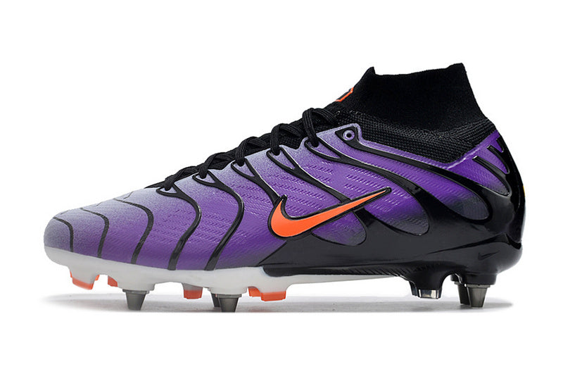 CHUTEIRA NIKE AIR ZOOM MERCURIAL SUPERFLY 9 ELITE TRAVA MISTA "AIR MAX TN" - ROXA E PRETA