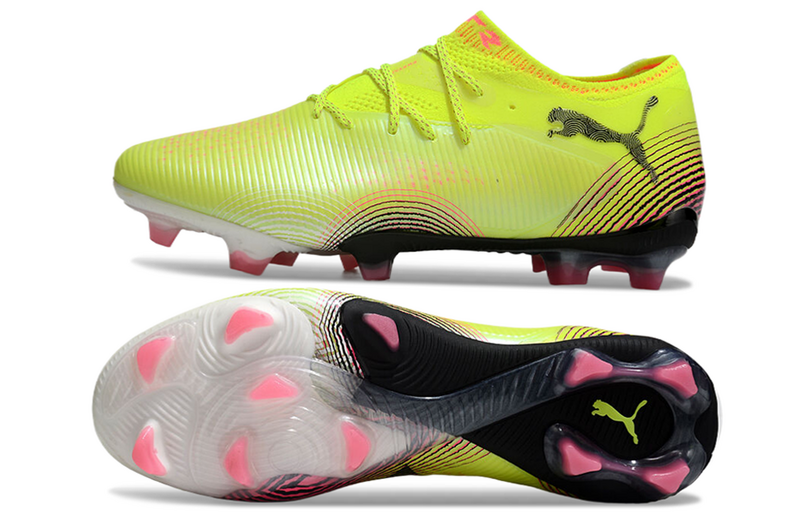 CHUTEIRA PUMA FUTURE 8 ULTIMATE LOW CAMPO - AMARELA E VERMELHA