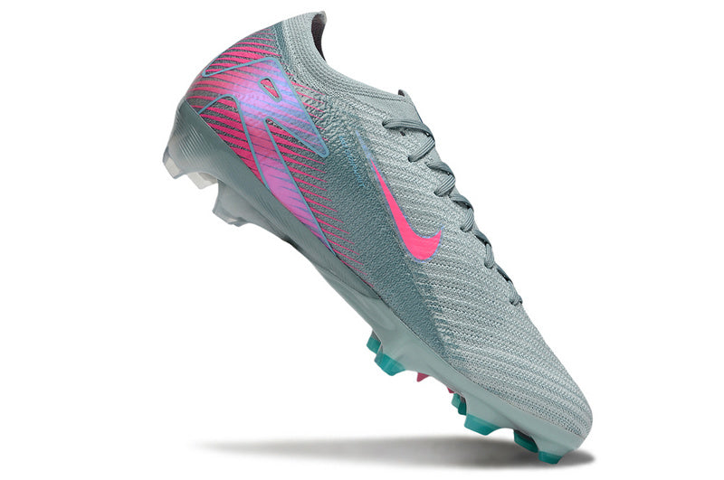 CHUTEIRA NIKE AIR ZOOM MERCURIAL VAPOR 16 ELITE CAMPO "PRISM" - VERDE E ROSA