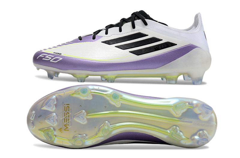 CHUTEIRA ADIDAS F50 ELITE CAMPO - BRANCA E ROXA