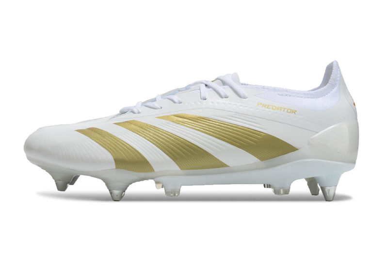 ADIDAS PREDATOR 24 ELITE TRAVA MISTA "DAY SPARK" - BRANCA E DOURADA