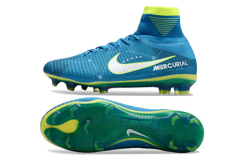 CHUTEIRA NIKE MERCURIAL SUPERFLY 5 ELITE CAMPO - AZUL E VERDE