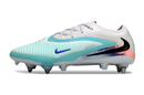 CHUTEIRA NIKE PHANTOM 6 ELITE TRAVA MISTA "UNITED 002" - BRANCA E AZUL