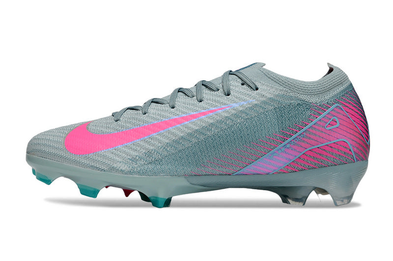 CHUTEIRA NIKE AIR ZOOM MERCURIAL VAPOR 16 ELITE CAMPO "PRISM" - VERDE E ROSA