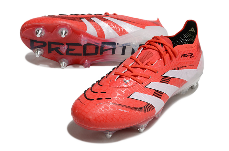 ADIDAS PREDATOR 25 ELITE TRAVA MISTA "PURE VICTORY" - VERMELHA E BRANCA
