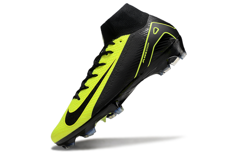 CHUTEIRA NIKE AIR ZOOM MERCURIAL SUPERFLY 10 ELITE CAMPO - PRETA E AMARELO FLUORESCENTE
