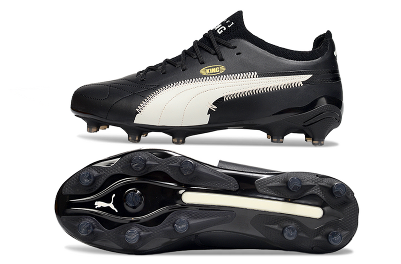 CHUTEIRA PUMA KING FG/AG CAMPO - PRETA E BRANCA