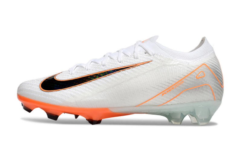 CHUTEIRA NIKE AIR ZOOM MERCURIAL VAPOR 16 ELITE CAMPO - BRANCA E LARANJA