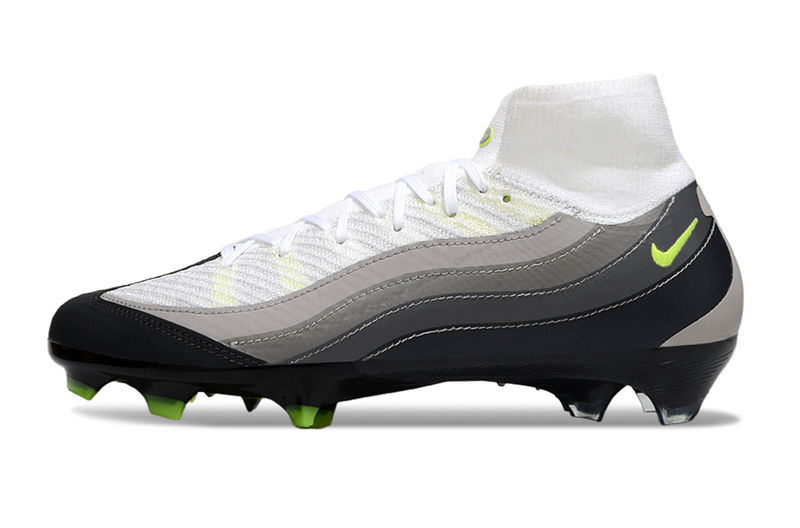 CHUTEIRA NIKE AIR ZOOM MERCURIAL SUPERFLY 10 ELITE CAMPO "AIR MAX 95" - CINZA E PRETA