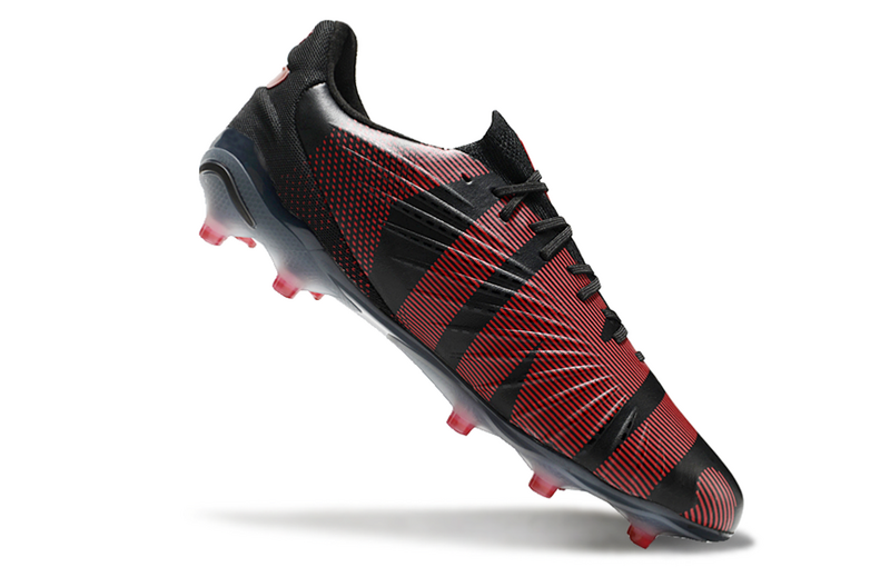 CHUTEIRA PUMA KING FG/AG CAMPO - PRETA E LARANJA