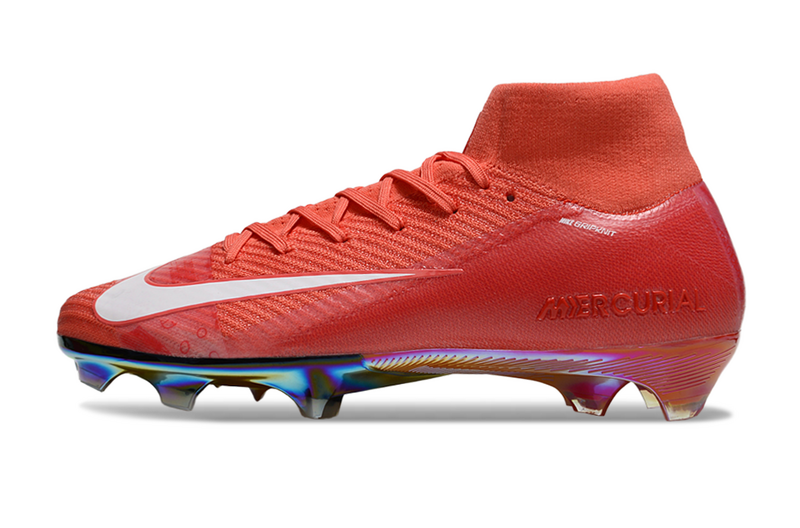 CHUTEIRA NIKE AIR ZOOM MERCURIAL SUPERFLY 10 ELITE CAMPO - VERMELHA E BRANCA