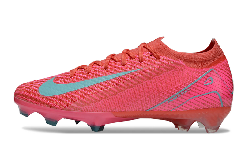 CHUTEIRA NIKE AIR ZOOM MERCURIAL VAPOR 16 ELITE CAMPO "MAD ENERGY" - VERMELHA E CIANO