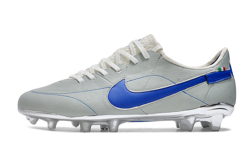 CHUTEIRA NIKE TIEMPO LEGEND 9 ELITE CAMPO "MONTEBELLUNA" - CINZA E AZUL