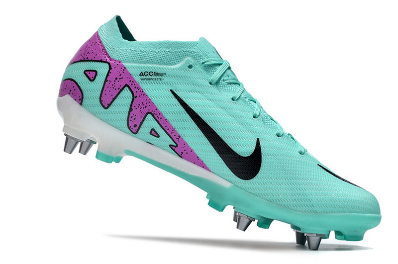 CHUTEIRA NIKE AIR ZOOM MERCURIAL VAPOR 15 ELITE TRAVA MISTA "READY" - CIANO E ROXA