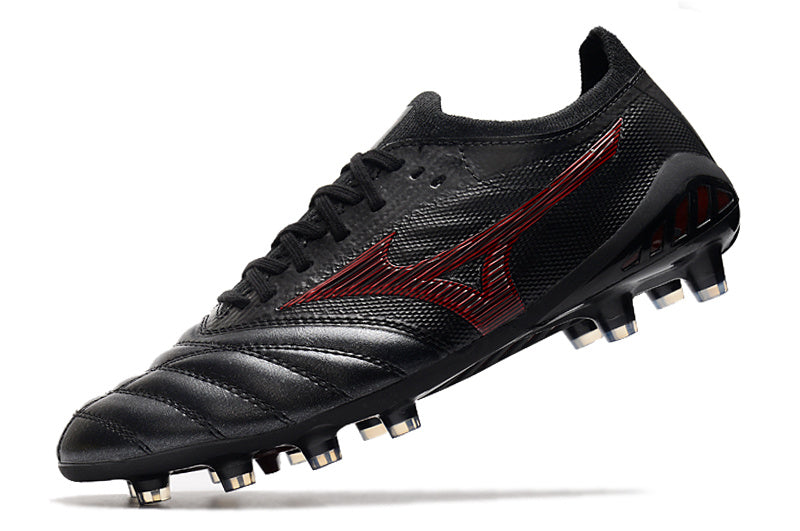CHUTEIRA MIZUNO MORELIA NEO III JAPAN CAMPO - PRETO E VINHO